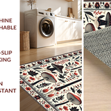 Ultra Soft Area Rug, Non Slip, Stain Resistant, Washable Area Rugs for Living Room, Bedroom, Playful Rustic Nature-Themed Accent(White)