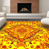 Ultra Soft Area Rug, Non Slip, Stain Resistant, Washable Area Rugs for Living Room, Bedroom, Soft Pom Pom Fringe Accents(Yellow)