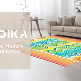 Colorful Retro Geometric Arrangement(Yellow)