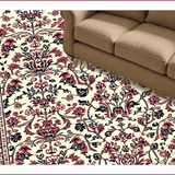 Ultra Soft Area Rug, Non Slip, Stain Resistant, Washable Area Rugs for Living Room, Bedroom, Vintage Distressed Damask(Beige)