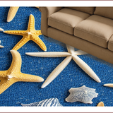 Ultra Soft Area Rug, Non Slip, Stain Resistant, Washable Area Rugs for Living Room, Bedroom, Vibrant Ocean Bedroom Non-Shedding Area Rug(Blue)