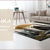 Ultra Soft Area Rug, Non Slip, Stain Resistant, Washable Area Rugs for Living Room, Bedroom, Earthy Hunting Scene Aesthetic(Brown)