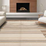 Ultra Soft Area Rug, Non Slip, Stain Resistant, Washable Area Rugs for Living Room, Bedroom, Contemporary Organic Shape Runner(Beige)