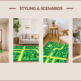 Bright Green Urban Exploration Motif(Green)