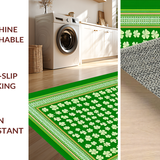 Ultra Soft Area Rug, Non Slip, Stain Resistant, Washable Area Rugs for Living Room, Bedroom, Playful St. Patrick's Day Entry Mat(Green)
