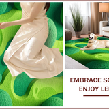 Ultra Soft Area Rug, Non Slip, Stain Resistant, Washable Area Rugs for Living Room, Bedroom, Interactive Toddler Race Car Mat for Toy Rooms(Green)