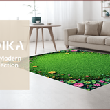 Ultra Soft Area Rug, Non Slip, Stain Resistant, Washable Area Rugs for Living Room, Bedroom, Nature-Inspired Non-Slip Living Room Rug(Green)