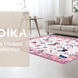 Ultra Soft Area Rug, Non Slip, Stain Resistant, Washable Area Rugs for Living Room, Bedroom, Whimsical Butterfly Motif Delight(Pink)