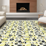 Ultra Soft Area Rug, Non Slip, Stain Resistant, Washable Area Rugs for Living Room, Bedroom, Timeless Green Botanical Harmony(Beige)