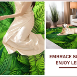 Ultra Soft Area Rug, Non Slip, Stain Resistant, Washable Area Rugs for Living Room, Bedroom, Tropical Palm Leaf Runner(Green)