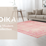 Ultra Soft Area Rug, Non Slip, Stain Resistant, Washable Area Rugs for Living Room, Bedroom, Aesthetic Bow Design Scalloped Border Rug(Pink)