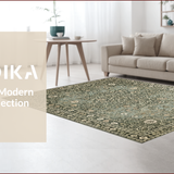 Ultra Soft Area Rug, Non Slip, Stain Resistant, Washable Area Rugs for Living Room, Bedroom, Distressed Dark Green Living Room Boho Rug(Gray)