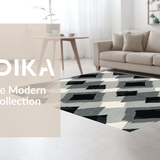 Contemporary Black and White Lattice(Beige)