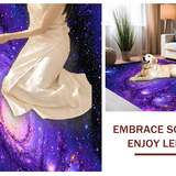 Ultra Soft Area Rug, Non Slip, Stain Resistant, Washable Area Rugs for Living Room, Bedroom, Cosmic Vibrant Celestial Pattern(Purple)