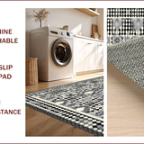 Ultra Soft Area Rug, Non Slip, Stain Resistant, Washable Area Rugs for Living Room, Bedroom, Vibrant Modern Trellis Design(Gray)