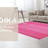 Ultra Soft Area Rug, Non Slip, Stain Resistant, Washable Area Rugs for Living Room, Bedroom, Unique Artistic Animal Representation(Pink)