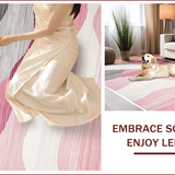 Ultra Soft Area Rug, Non Slip, Stain Resistant, Washable Area Rugs for Living Room, Bedroom, Stylish Modern Artistic Expression(Pink)