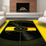 Ultra Soft Area Rug, Non Slip, Stain Resistant, Washable Area Rugs for Living Room, Bedroom, Trendy Abstract Rhythm Composition(Yellow)