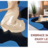 Contemporary Abstract Blue Swirl(Blue)