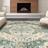 Elegant Sage Toned Geometric Motif(Beige)