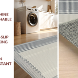 Ultra Soft Area Rug, Non Slip, Stain Resistant, Washable Area Rugs for Living Room, Bedroom, Rustic Textured Patterned Design(Gray)