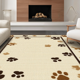 Ultra Soft Area Rug, Non Slip, Stain Resistant, Washable Area Rugs for Living Room, Bedroom, Rustic Earthy Animal Print Motif(Beige)