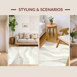 Stylish Contemporary Linear Flow(Beige)