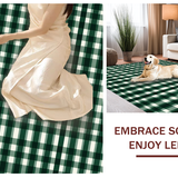 Chic White Plaid Decorative Layering(Green)