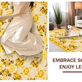 Ultra Soft Area Rug, Non Slip, Stain Resistant, Washable Area Rugs for Living Room, Bedroom, Lively Multi-Colored Trellis Style(Yellow)