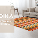 Ultra Soft Area Rug, Non Slip, Stain Resistant, Washable Area Rugs for Living Room, Bedroom, Dynamic Colorful Swirl Patterns(Orange)