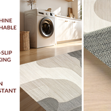 Ultra Soft Area Rug, Non Slip, Stain Resistant, Washable Area Rugs for Living Room, Bedroom, Soft Neutral Textured Layers(Beige)