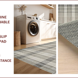 Ultra Soft Area Rug, Non Slip, Stain Resistant, Washable Area Rugs for Living Room, Bedroom, Rustic Textured Fringed Aesthetic(Gray)