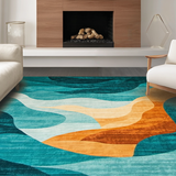 Lively Abstract Wave Composition(Blue)