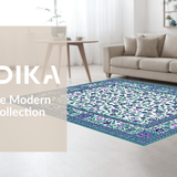 Ultra Soft Area Rug, Non Slip, Stain Resistant, Washable Area Rugs for Living Room, Bedroom, Contemporary Poppy Pattern Delight(Purple)