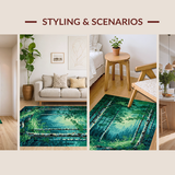 Luxurious Dark Green Botanical Print(Green)