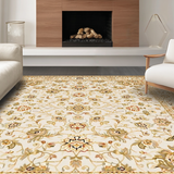 Ultra Soft Area Rug, Non Slip, Stain Resistant, Washable Area Rugs for Living Room, Bedroom, Whimsical Light-Toned Floral Elegance(Beige)