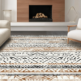 Ultra Soft Area Rug, Non Slip, Stain Resistant, Washable Area Rugs for Living Room, Bedroom, Elegant Neutral Lattice Aesthetic(Beige)