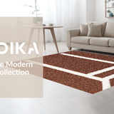 Ultra Soft Area Rug, Non Slip, Stain Resistant, Washable Area Rugs for Living Room, Bedroom, Playful Retro Sports Decor(Brown)