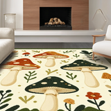 Lively Illustrative Mushroom(Beige)