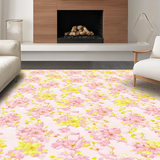 Ultra Soft Area Rug, Non Slip, Stain Resistant, Washable Area Rugs for Living Room, Bedroom, Fresh Modern Nature Embrace(Pink)