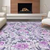 Ultra Soft Area Rug, Non Slip, Stain Resistant, Washable Area Rugs for Living Room, Bedroom, Contemporary Soft Purple Texture(Purple)