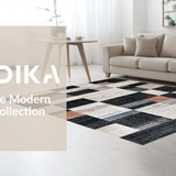 Ultra Soft Area Rug, Non Slip, Stain Resistant, Washable Area Rugs for Living Room, Bedroom, Classic Tiled Geometric Harmony(Gray)