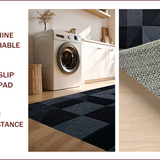 Ultra Soft Area Rug, Non Slip, Stain Resistant, Washable Area Rugs for Living Room, Bedroom, Unique Rubber Backing Play Carpet for Boys(Black)