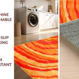 Ultra Soft Area Rug, Non Slip, Stain Resistant, Washable Area Rugs for Living Room, Bedroom, Playful Whimsical Pastel Fusion(Orange)