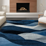 Chic Oceanic Flowing Design Element(Blue)
