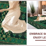 Ultra Soft Area Rug, Non Slip, Stain Resistant, Washable Area Rugs for Living Room, Bedroom, Retro Zodiac Entryway Carpet with Thin Washable Design(Green)