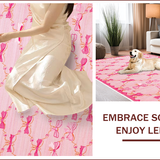 Ultra Soft Area Rug, Non Slip, Stain Resistant, Washable Area Rugs for Living Room, Bedroom, Chic Scalloped Elegance in Pink(Pink)