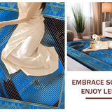 Contemporary Gold Accent Geometry(Blue)