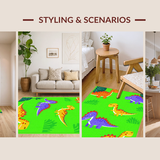 Bright Multi Color Dino Adventure Style(Green)