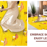 Ultra Soft Area Rug, Non Slip, Stain Resistant, Washable Area Rugs for Living Room, Bedroom, Playful Yellow Mushroom Aesthetic(Yellow)